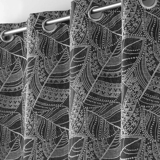 U10 Draperie Floriss Negru, 140 x 280 cm