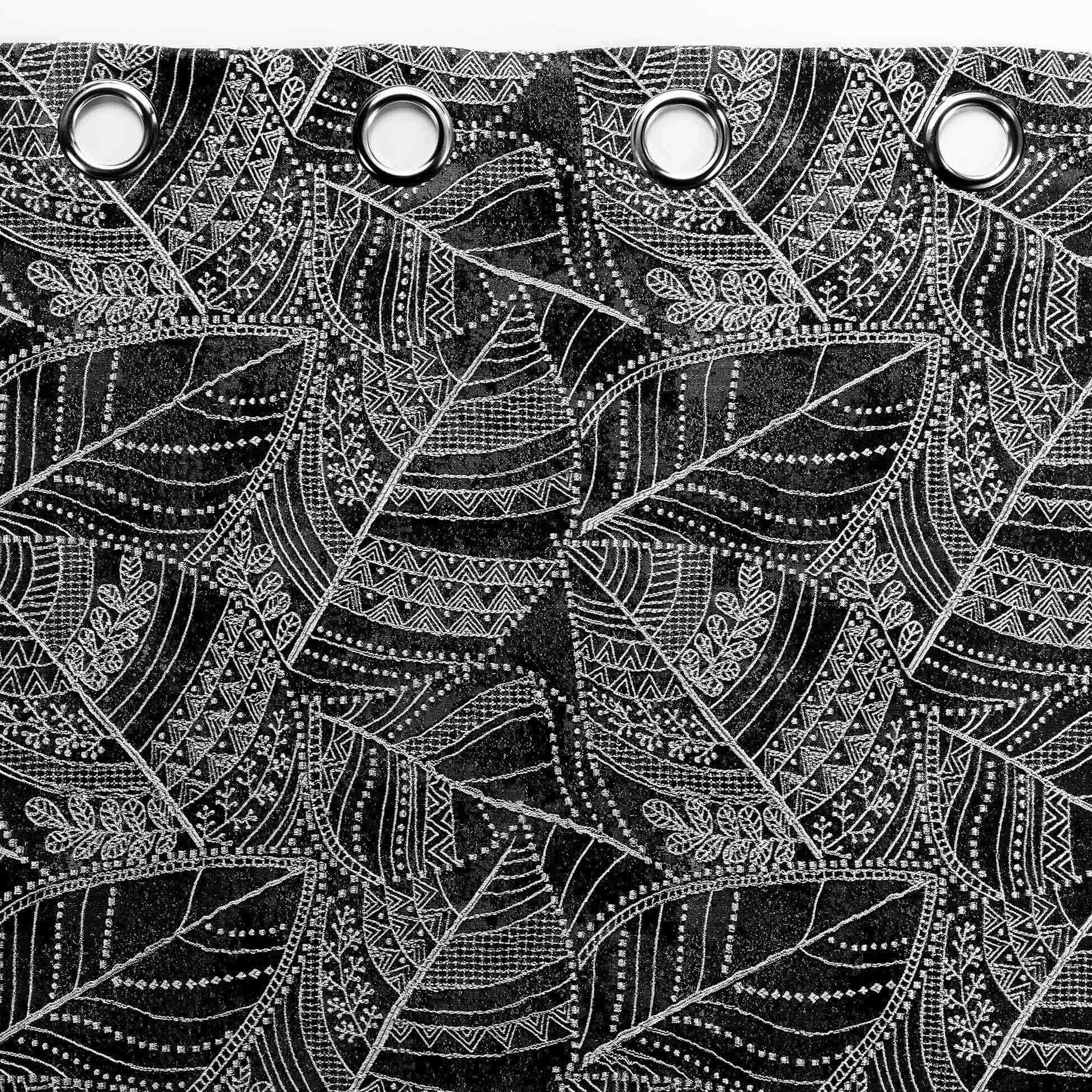 U10 Draperie Floriss Negru, 140 x 280 cm