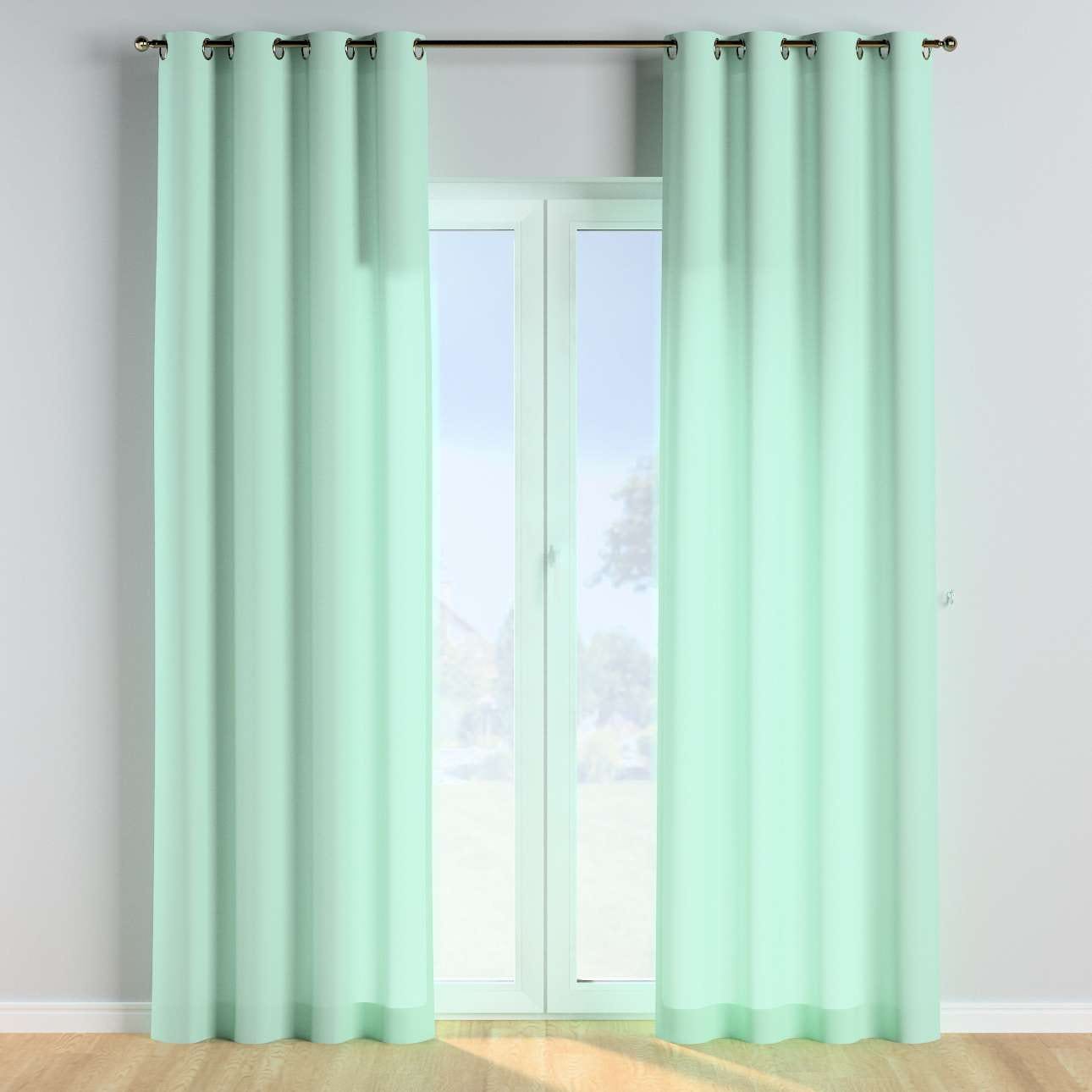 Draperie Happiness Poly Eyelet Verde, 130 x 260 cm (1)