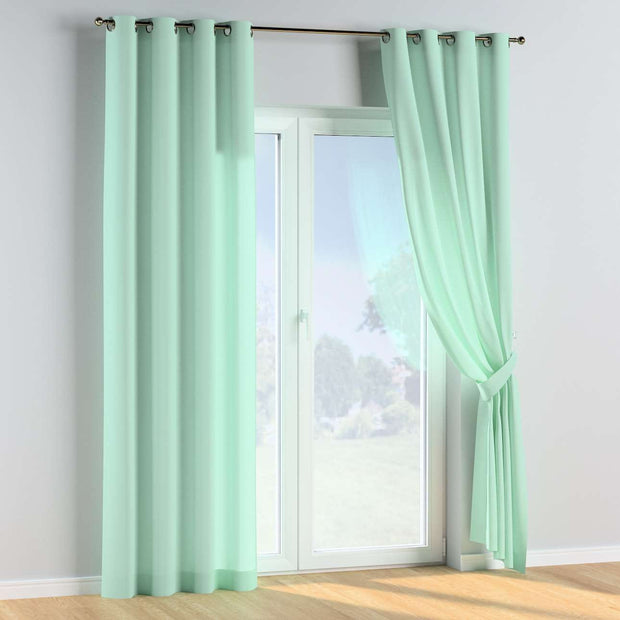 Draperie Happiness Poly Eyelet Verde, 130 x 260 cm (2)