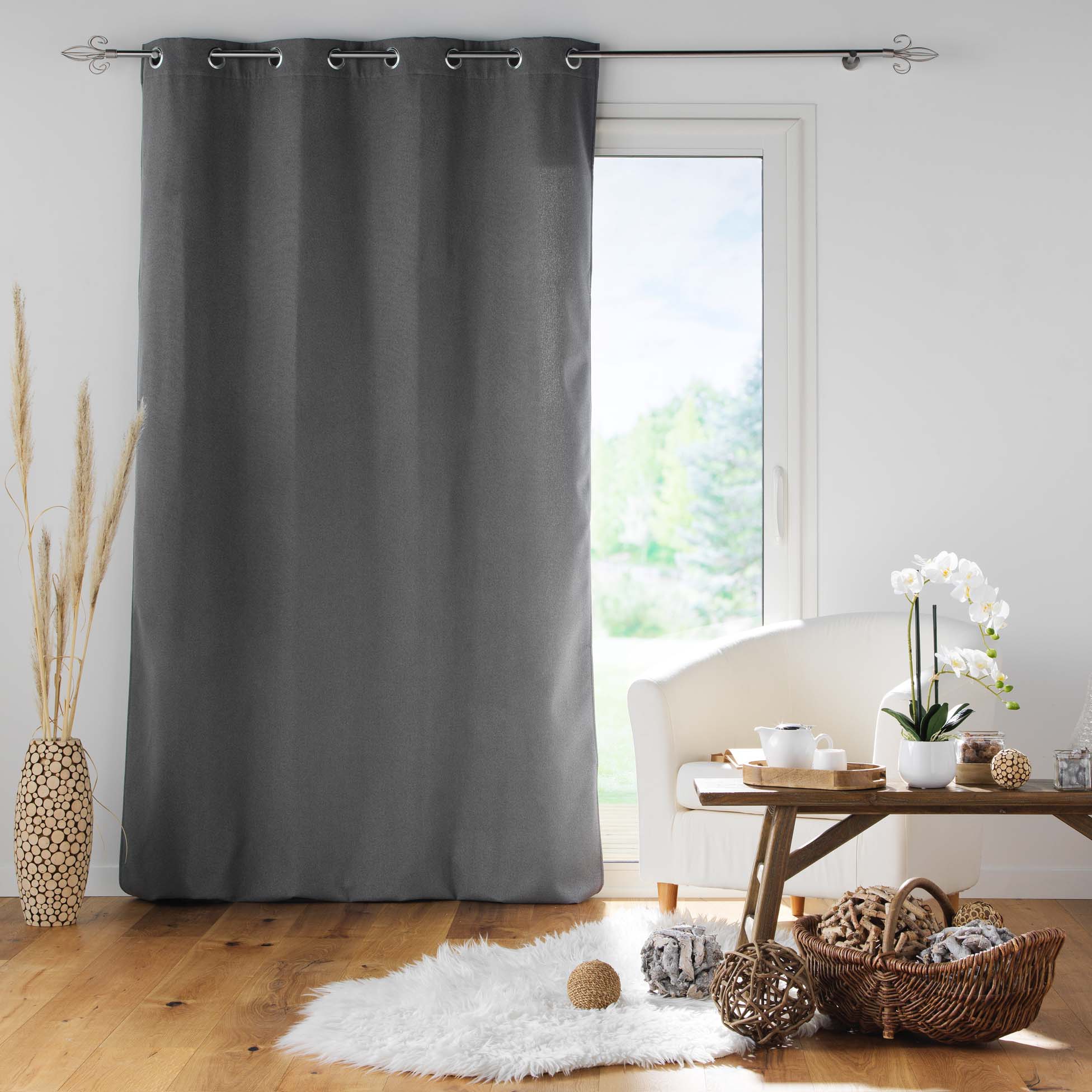 Draperie Jupiter Antracit, 140 x 260 cm (1)