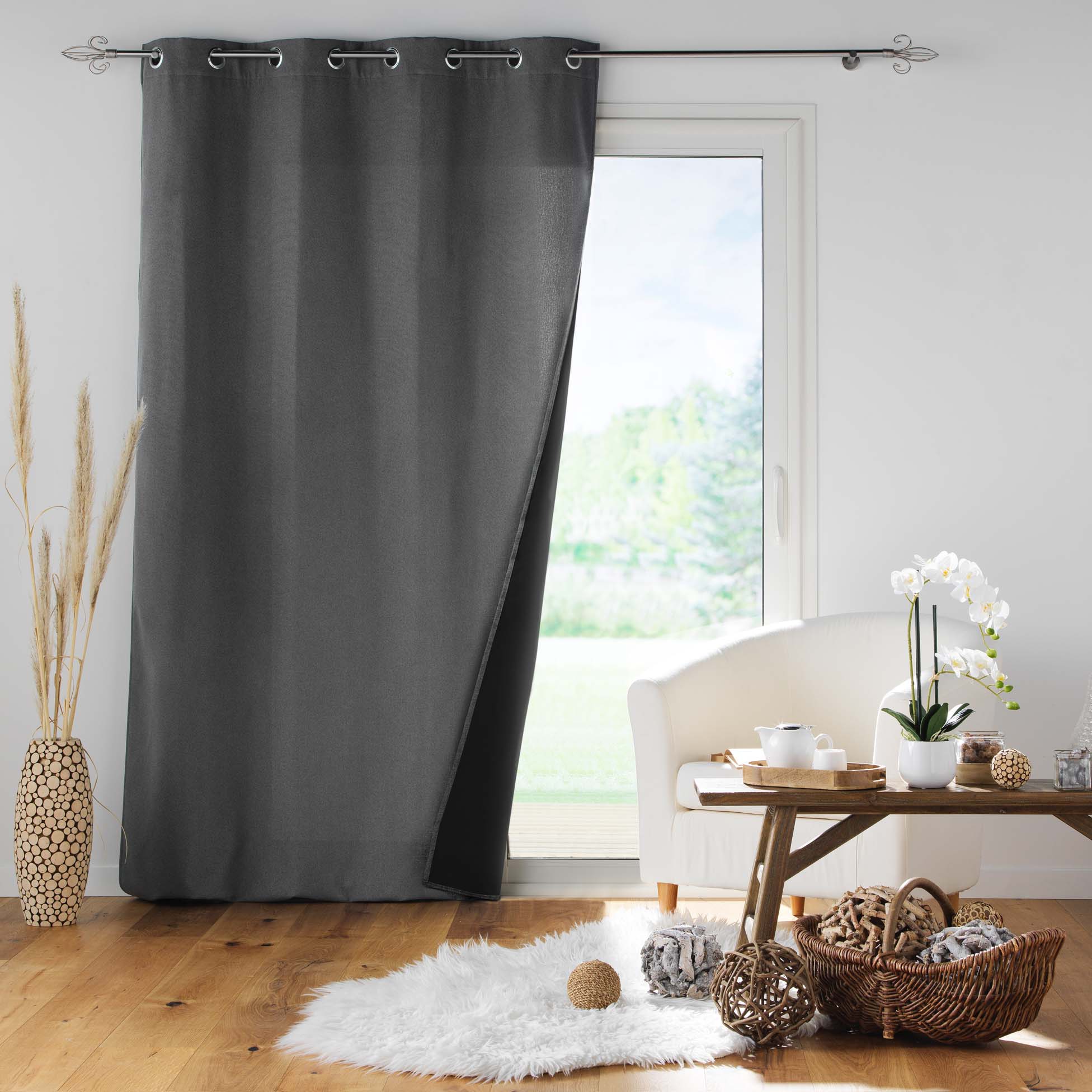 Draperie Jupiter Antracit, 140 x 260 cm (2)
