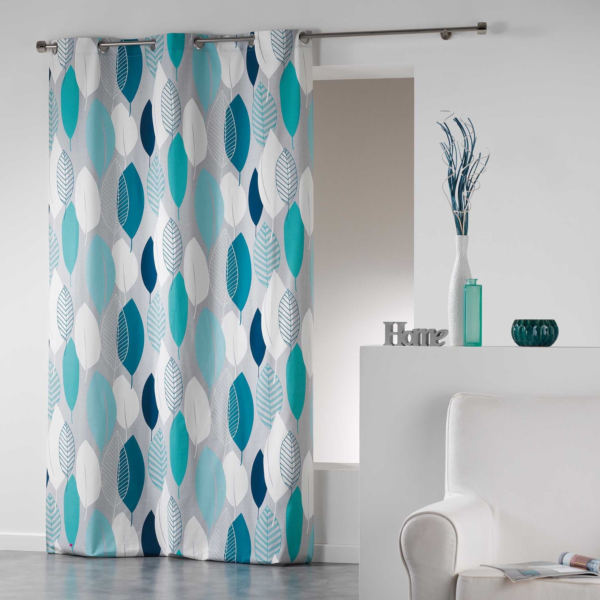 U10 Draperie Leafy Albastru Inchis, 140 x 240 cm