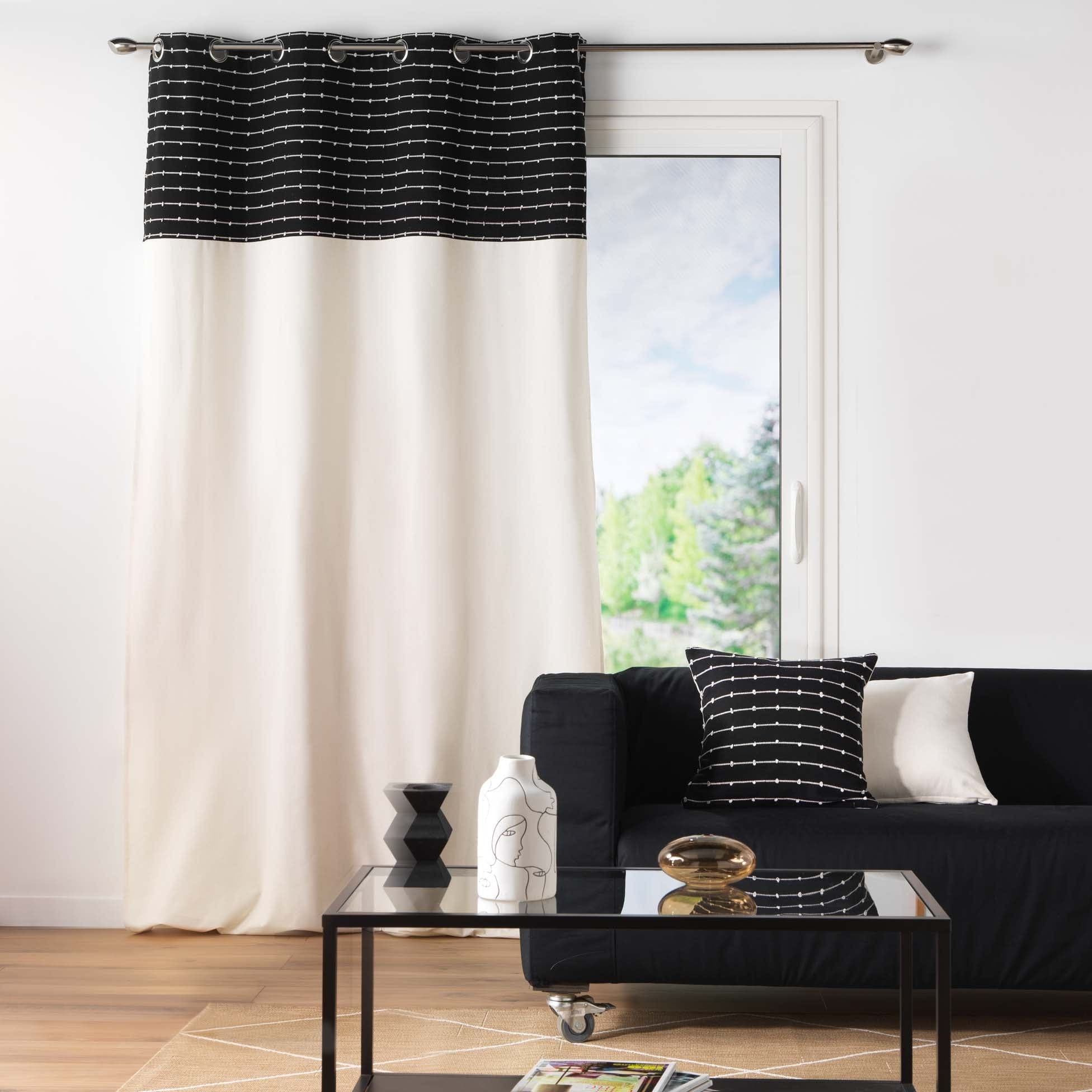 U10 Draperie Linechic Negru, 140 x 240 cm