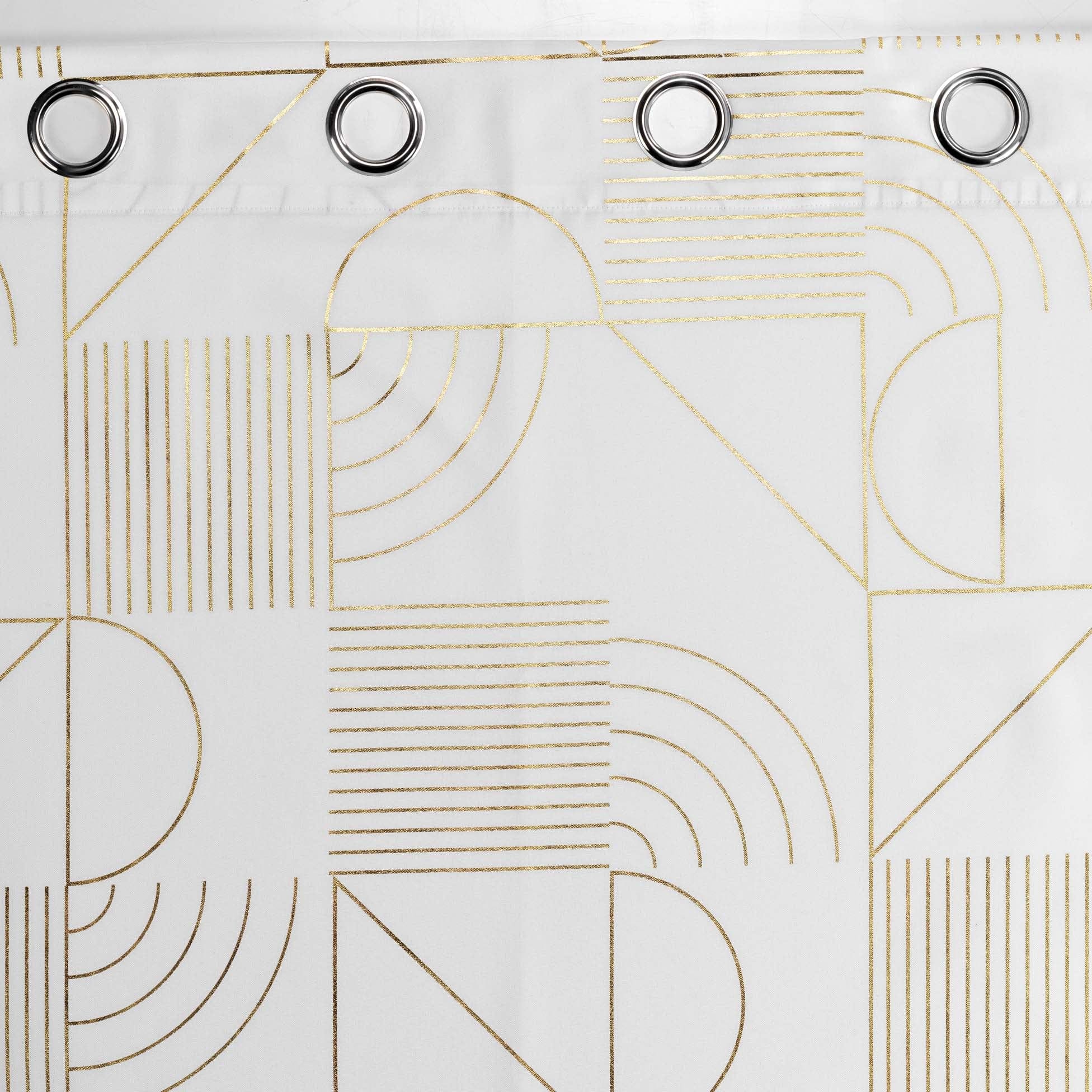 U10 Draperie Lineor Alb / Auriu, 140 x 260 cm