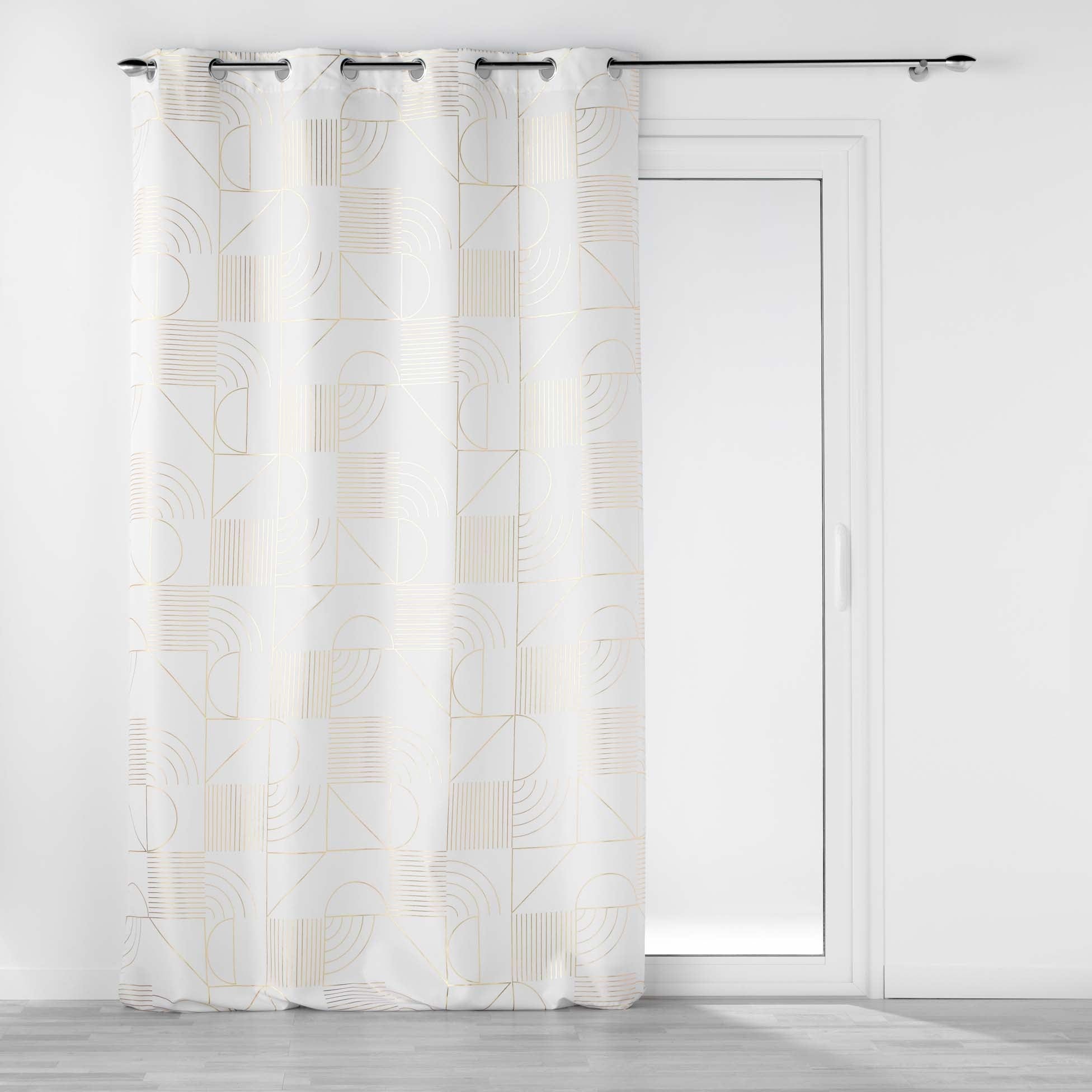 Draperie Lineor Alb / Auriu, 140 x 260 cm