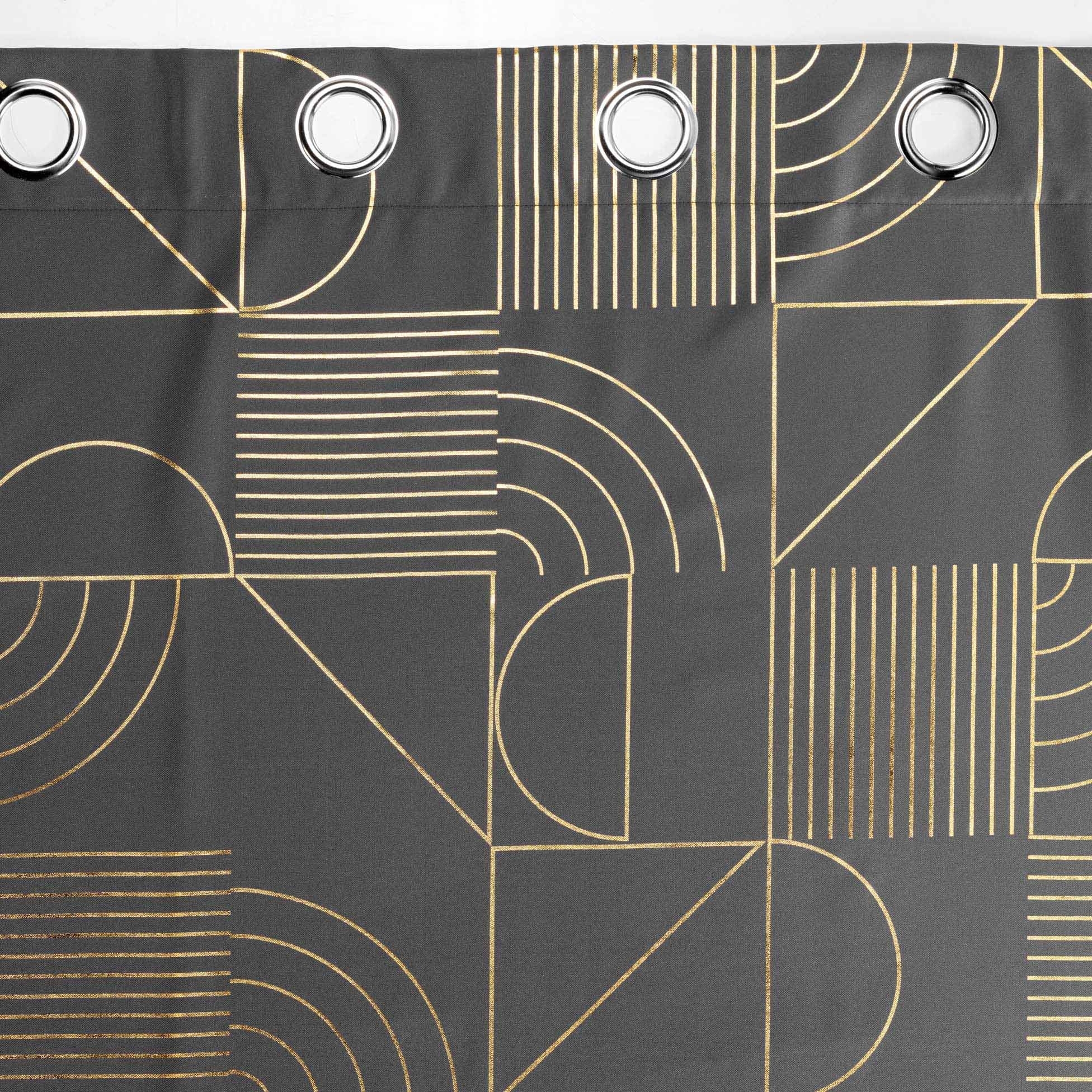 Draperie Lineor Antracit / Auriu, 140 x 260 cm (5)