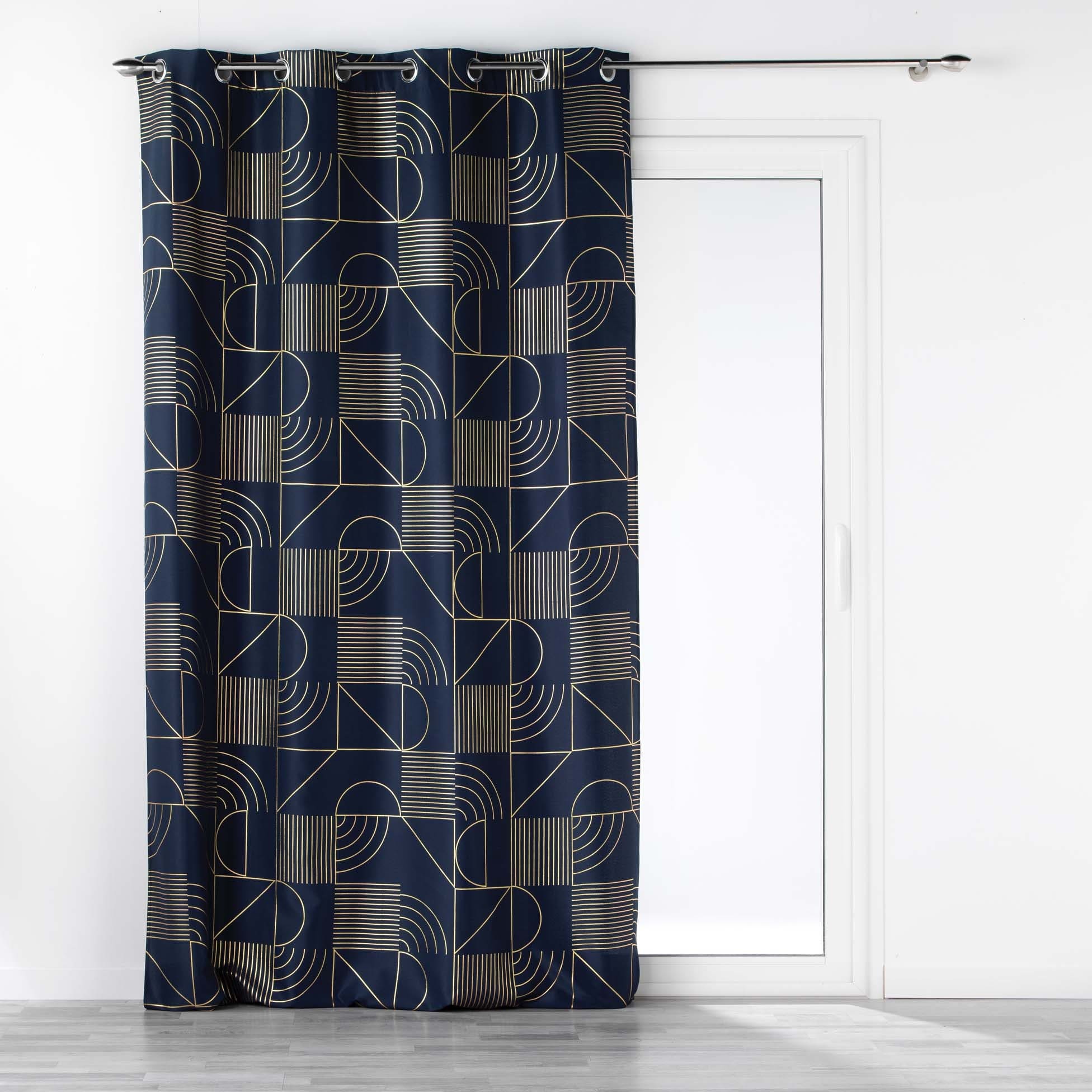 U10 Draperie Lineor Bleumarin / Auriu, 140 x 260 cm