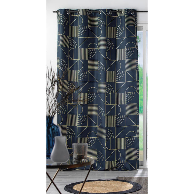 Draperie Lineor Bleumarin / Auriu, 140 x 260 cm (3)