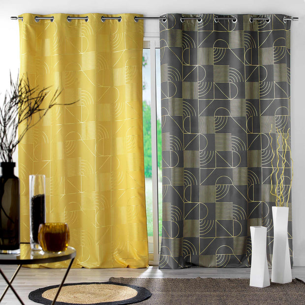 Draperie Lineor Galben / Auriu, 140 x 260 cm (1)