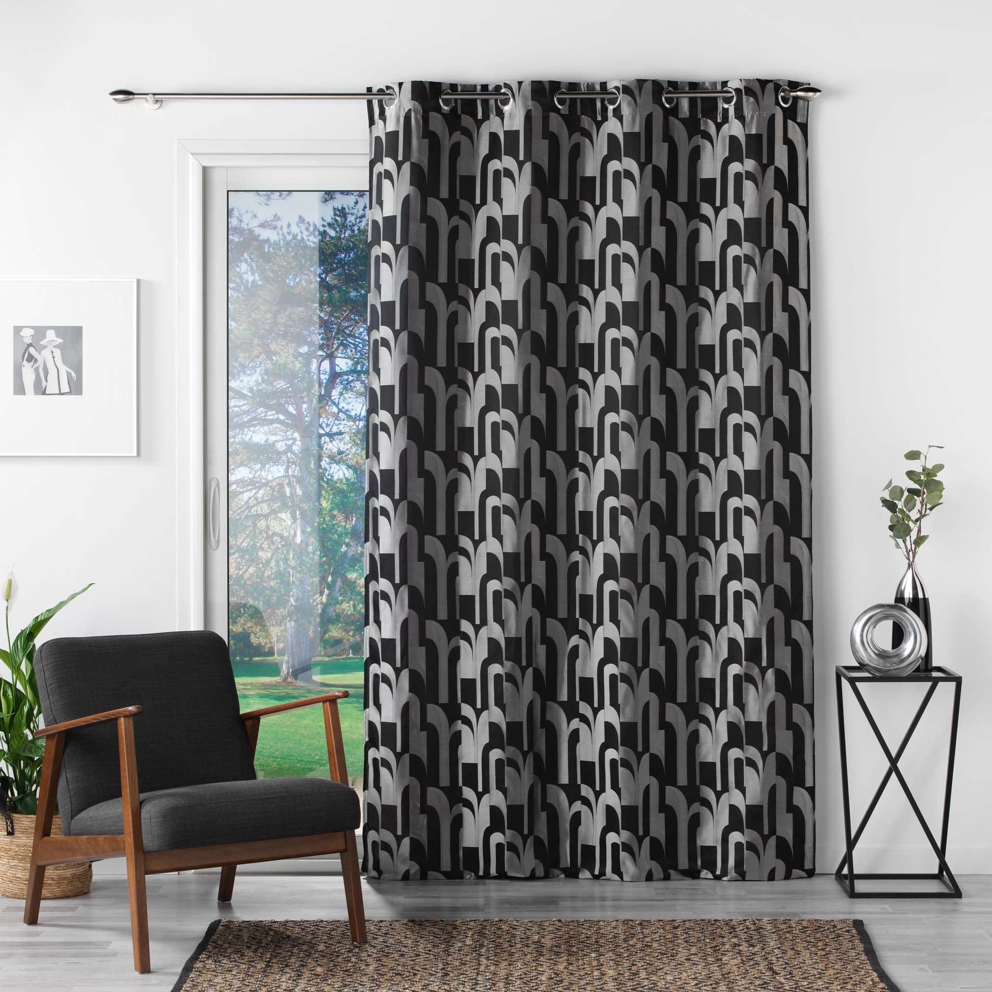 U10 Draperie Medicis Negru, 140 x 260 cm