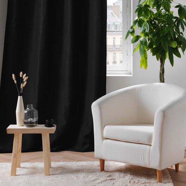 U10 Draperie Micropolar Negru, 135 x 260 cm