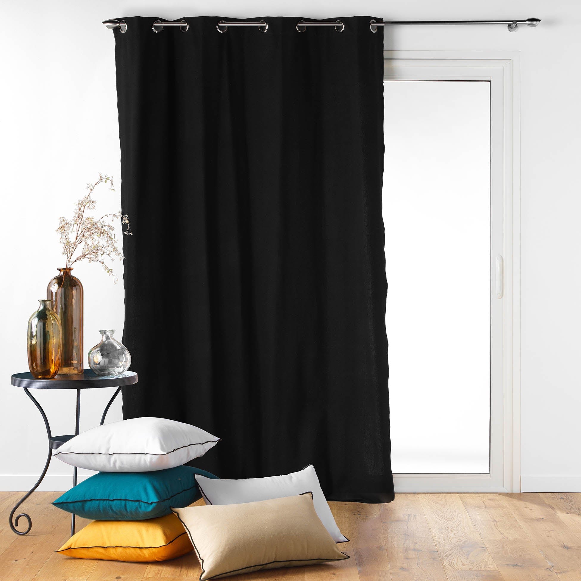 U10 Draperie Mistraline Negru, 140 x 240 cm