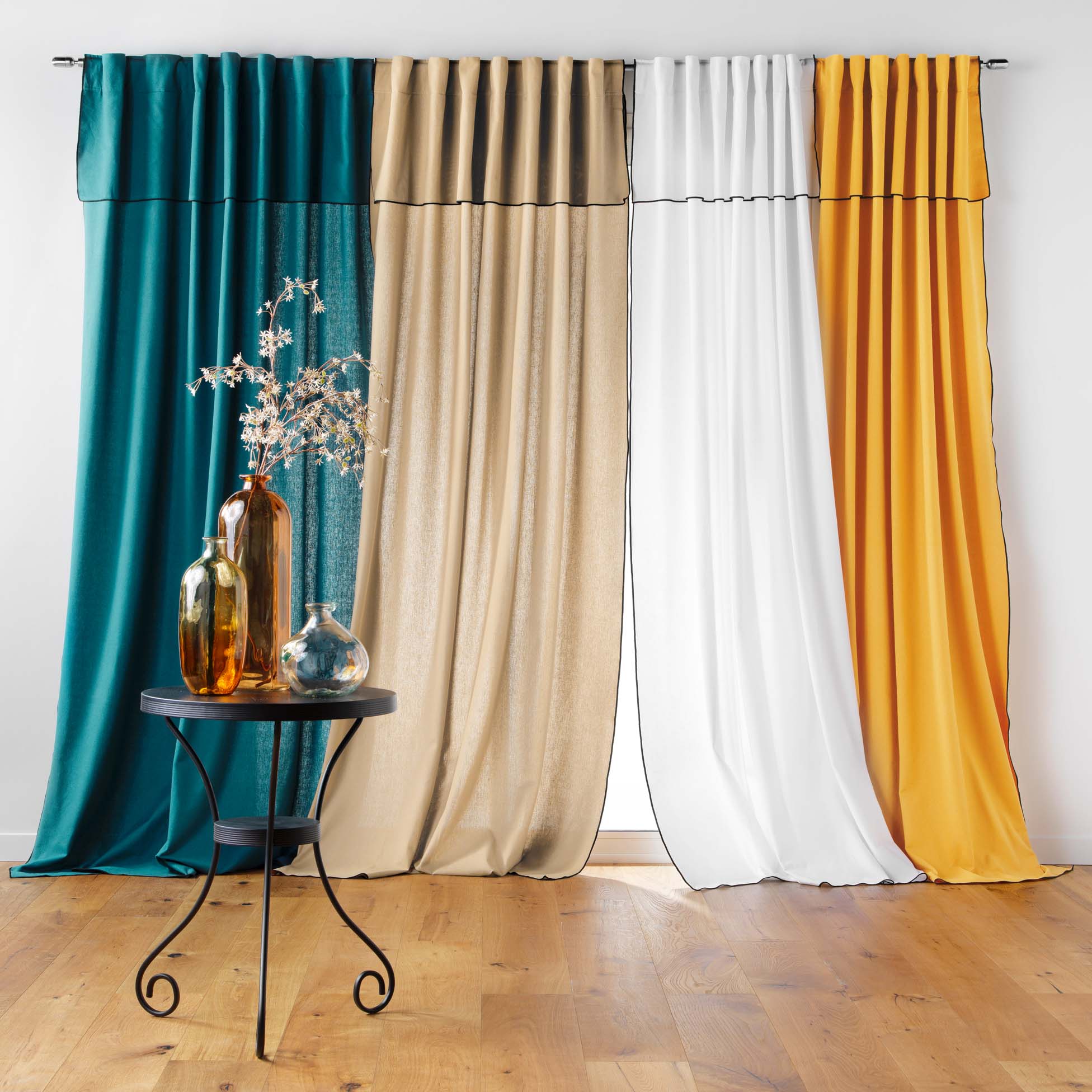 U10 Draperie Mistraline Negru, 140 x 240 cm