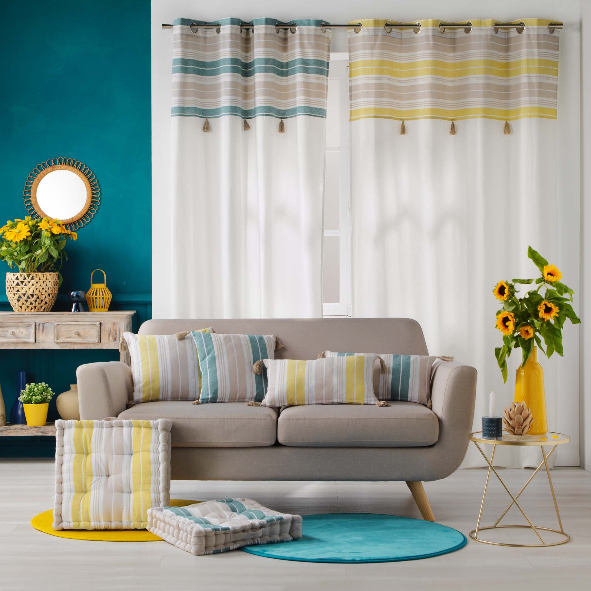 Draperie Naturaline Albastru Inchis, 140 x 240 cm (1)