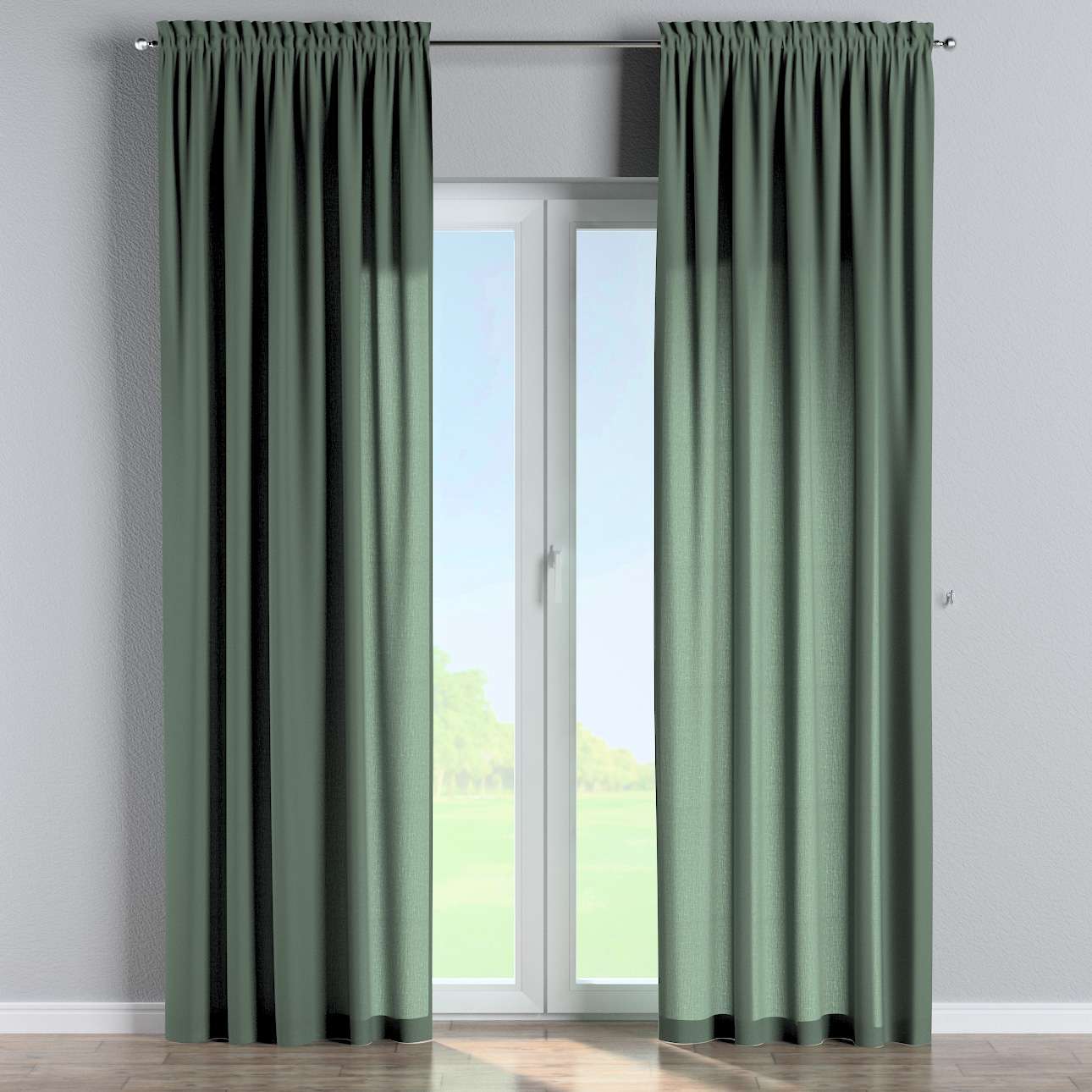 Draperie Nature Slot Verde, 130 x 260 cm (1)