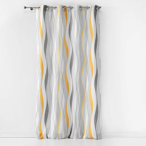 Draperie Ondulys Galben / Alb, 140 x 280 cm