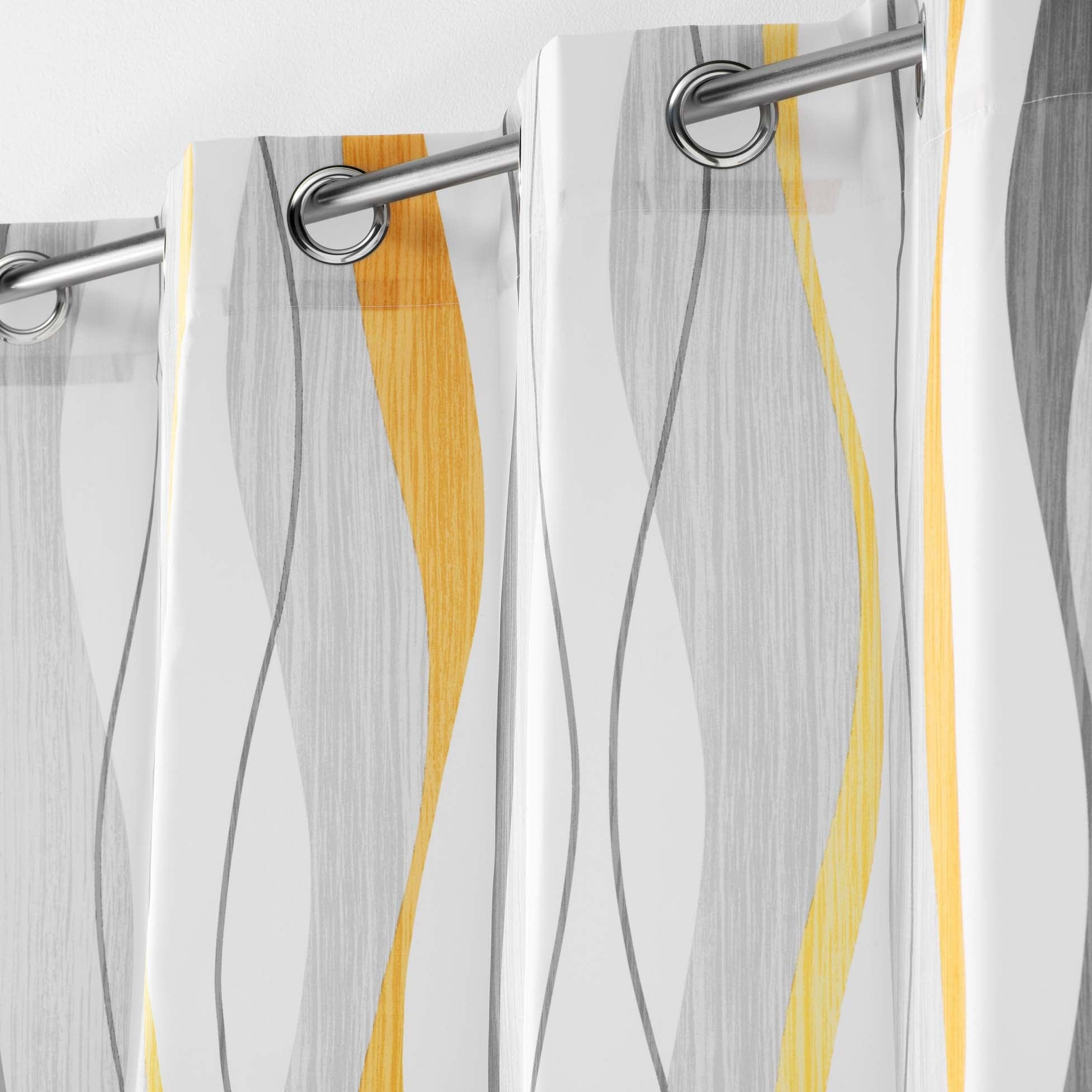 U10 Draperie Ondulys Galben / Alb, 140 x 280 cm