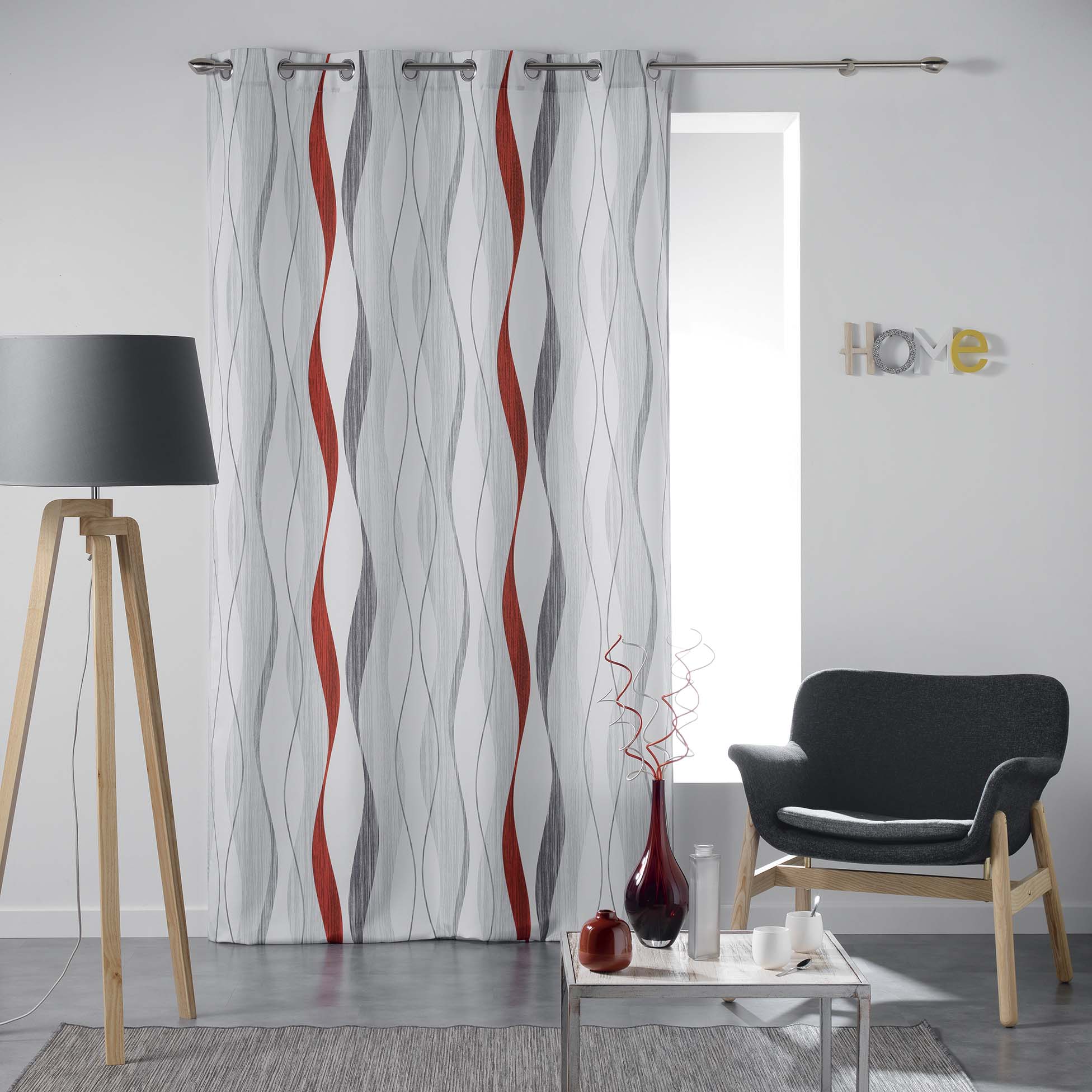 Draperie Ondulys Rosu, 140 x 260 cm (1)