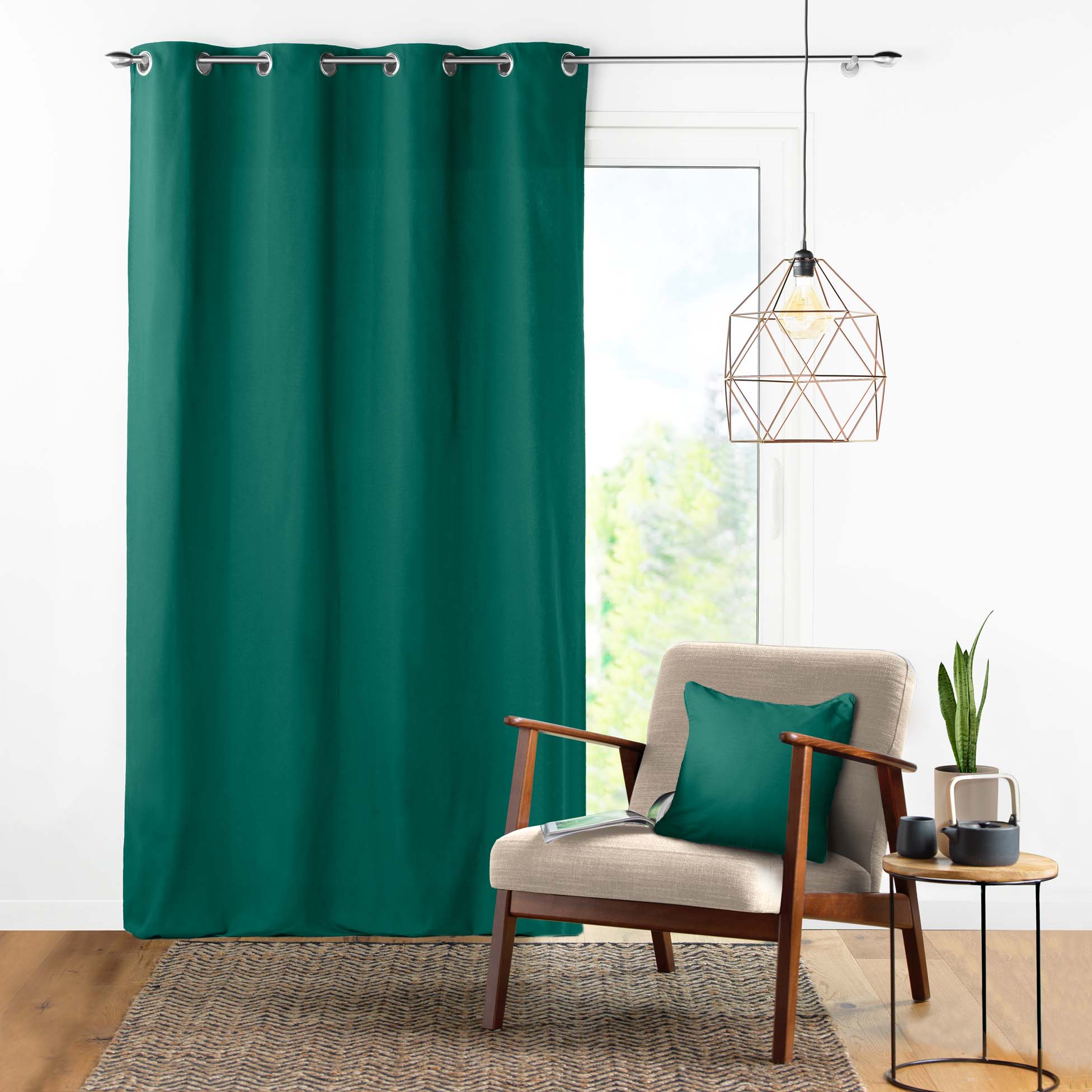 Draperie Panama Verde, 140 x 240 cm (1)