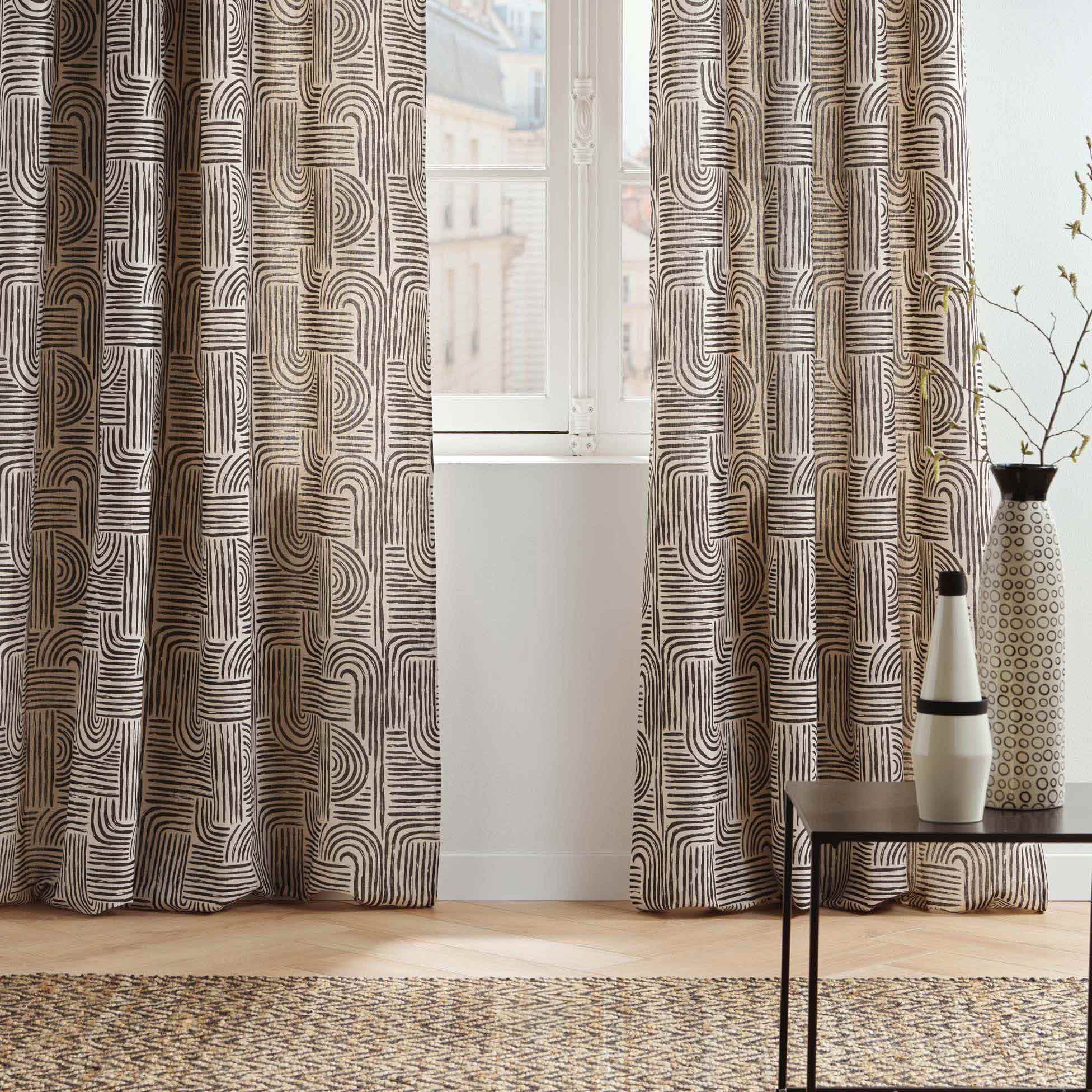 U10 Draperie Pandore Negru, 140 x 280 cm