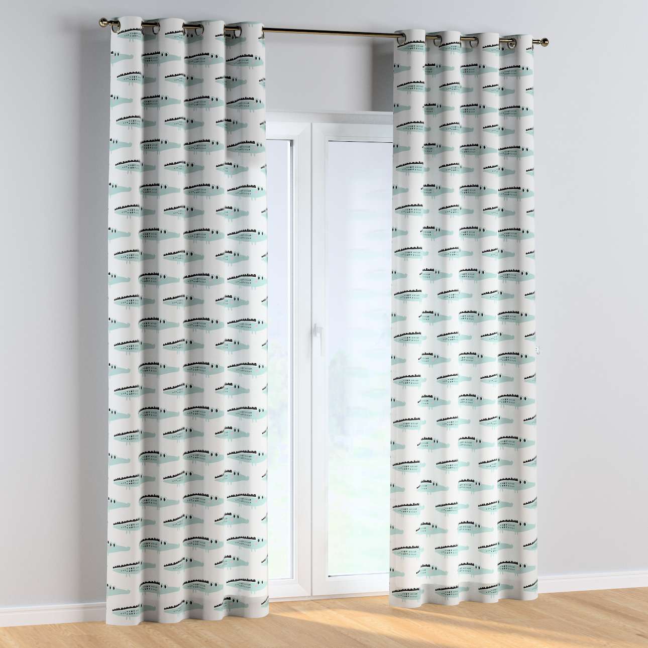 Draperie pentru copii, Magic Eyelet Crocodile, 130 x 260 cm (1)