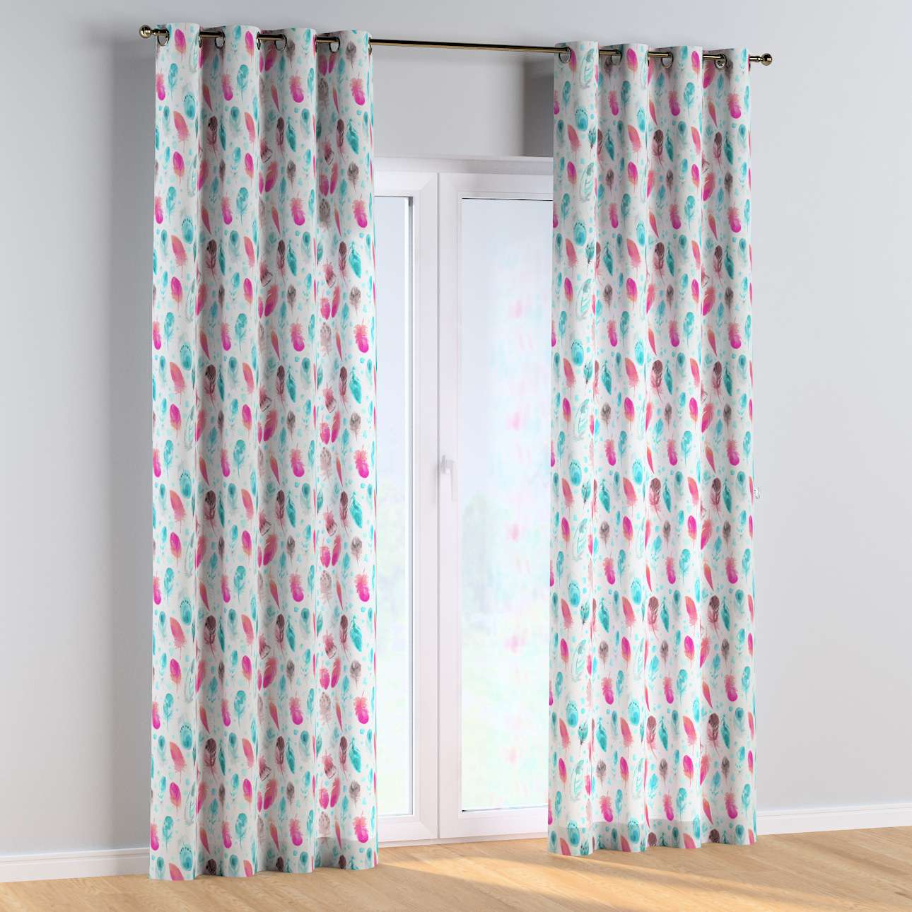 Draperie pentru copii, Magic Eyelet Feather, 130 x 260 cm (1)