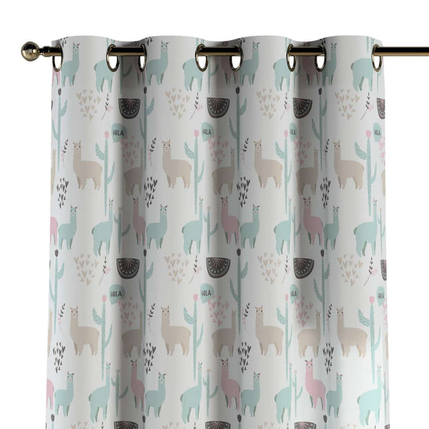 Draperie pentru copii, Magic Eyelet Llama, 130 x 260 cm