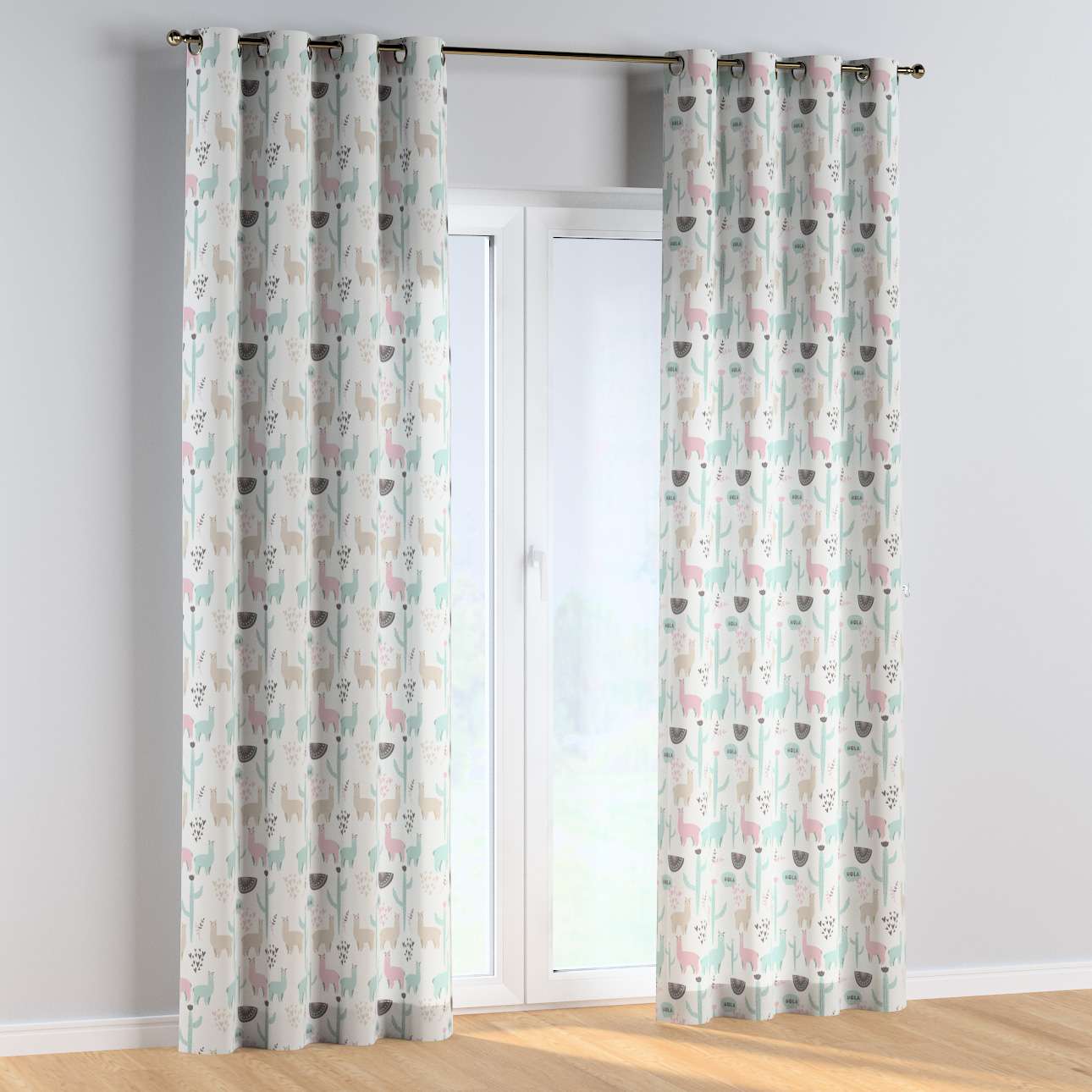 Draperie pentru copii, Magic Eyelet Llama, 130 x 260 cm (1)