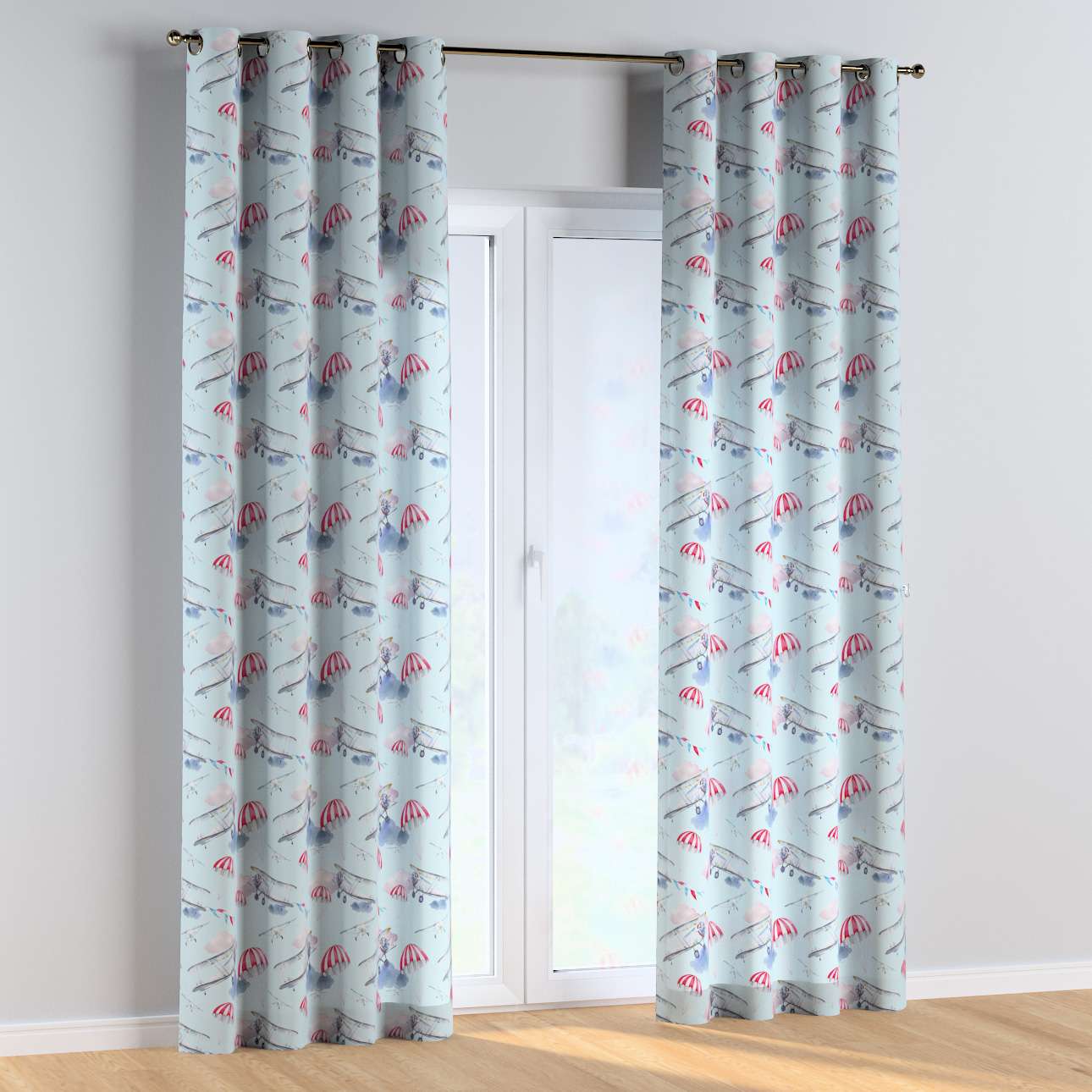 Draperie pentru copii, Magic Eyelet Planes, 130 x 260 cm (1)