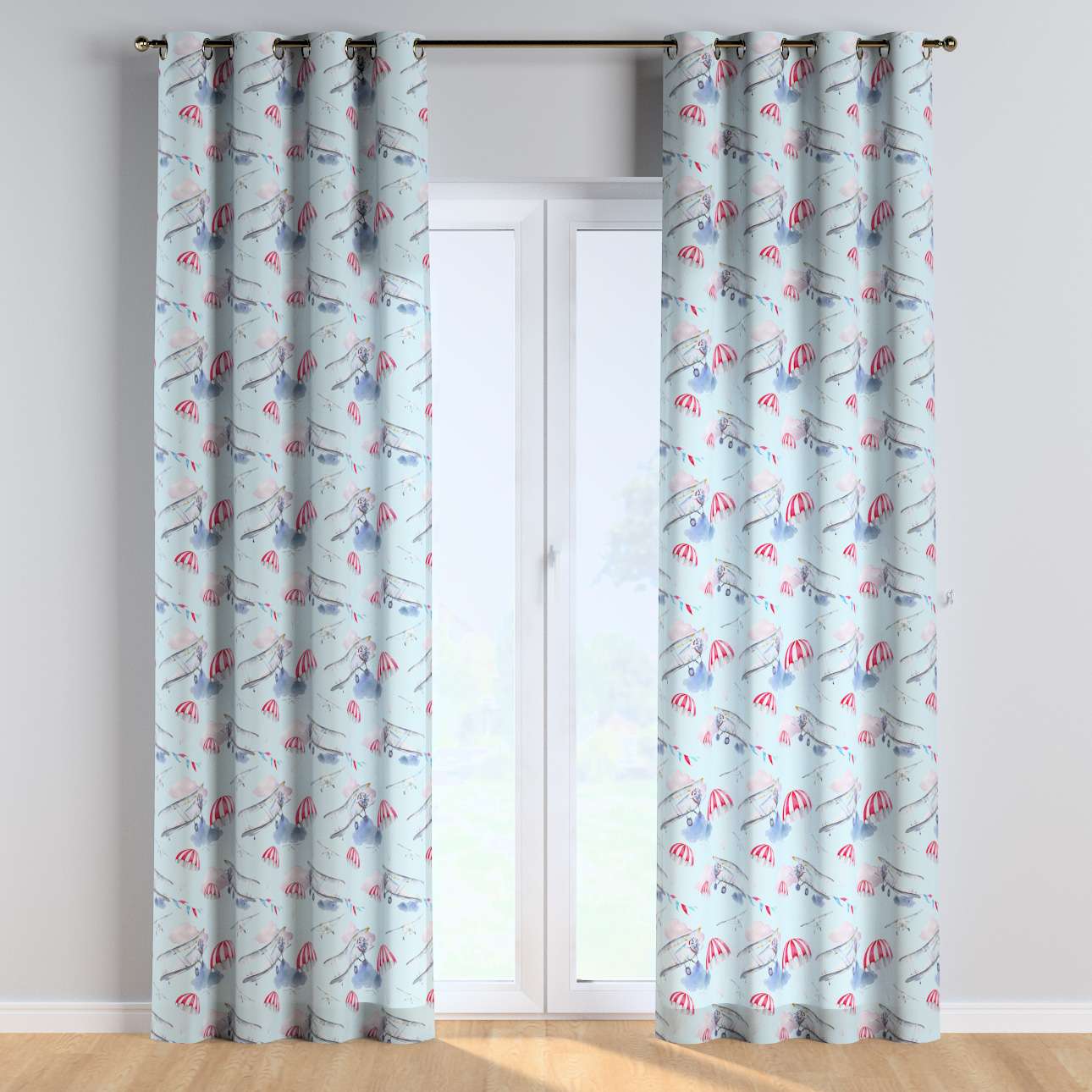 Draperie pentru copii, Magic Eyelet Planes, 130 x 260 cm (2)