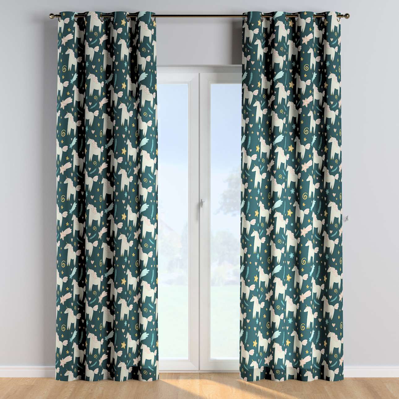 Draperie pentru copii, Magic Eyelet Unicorn, 130 x 260 cm (1)