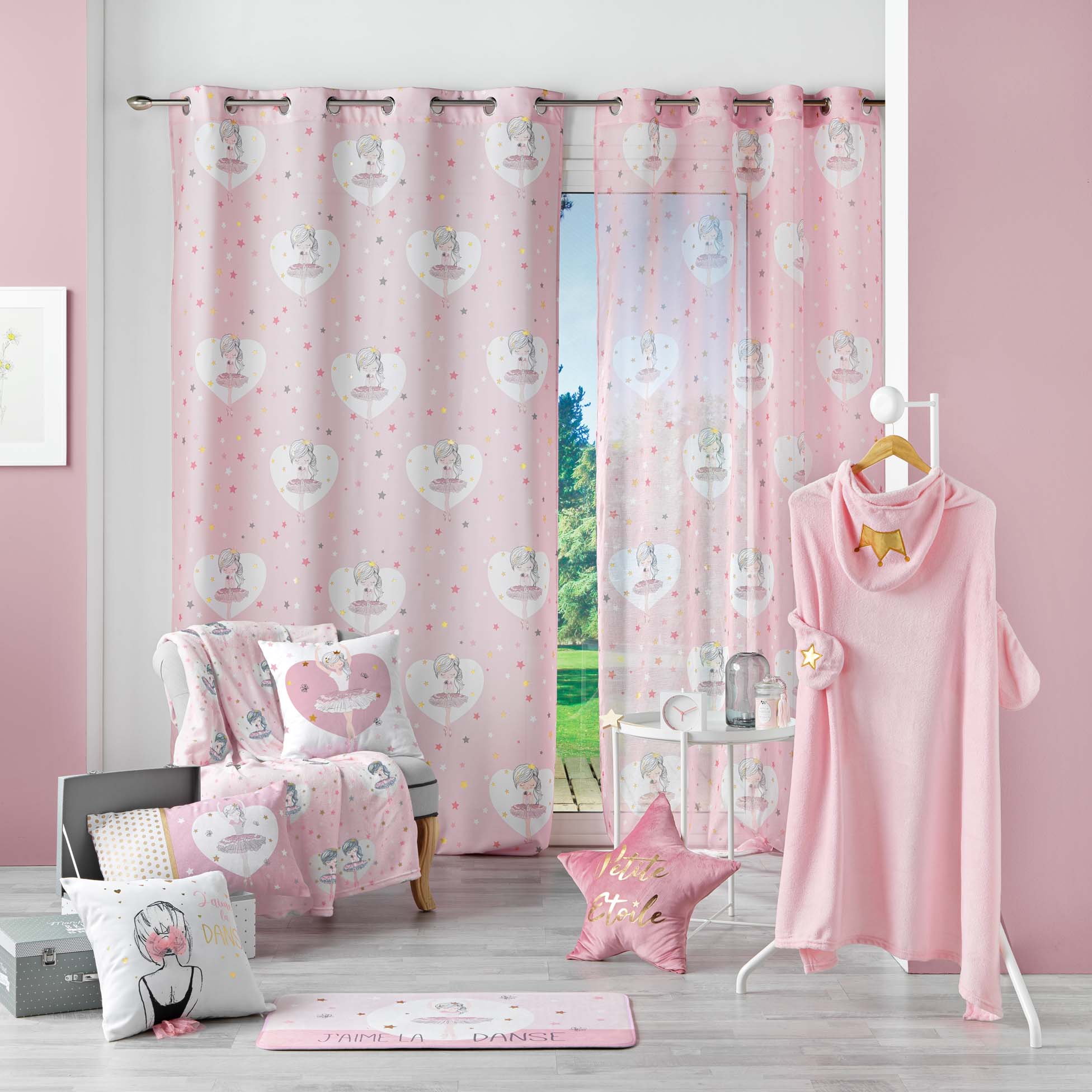 Draperie Petite Etoile Bej, 140 x 260 cm (1)