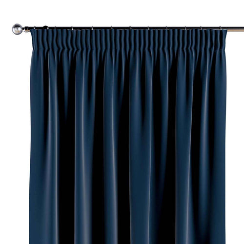 Draperie Posh Velvet Pencil Albastru, 130 x 260 cm