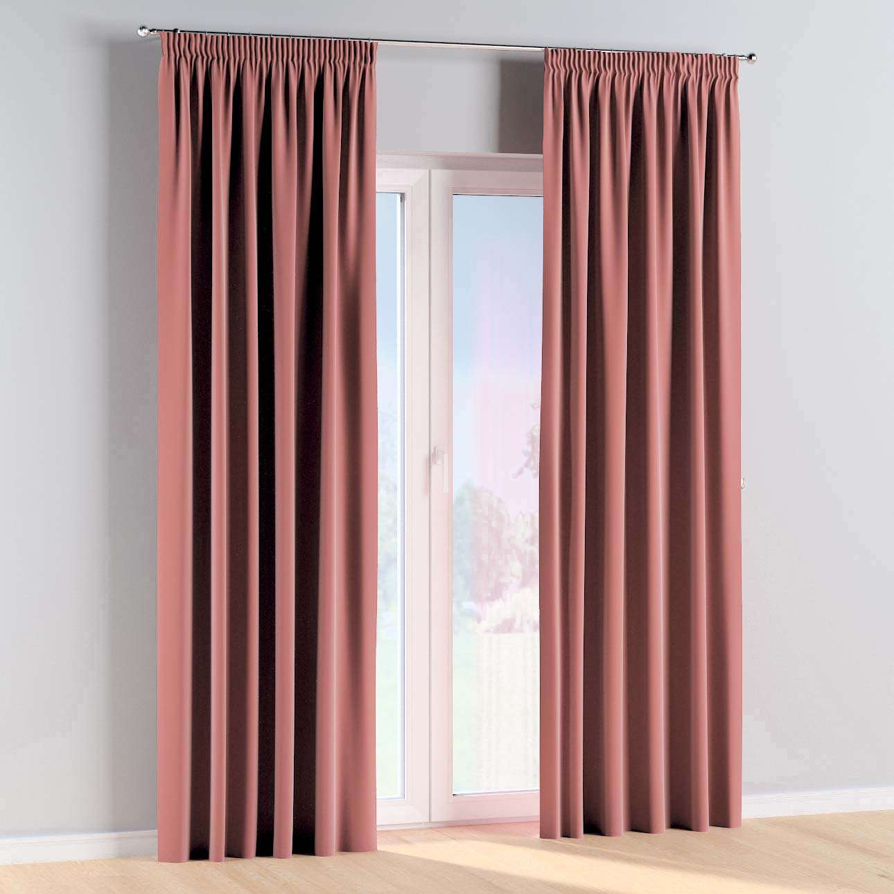 Draperie Posh Velvet Pencil Roz, 130 x 260 cm (1)