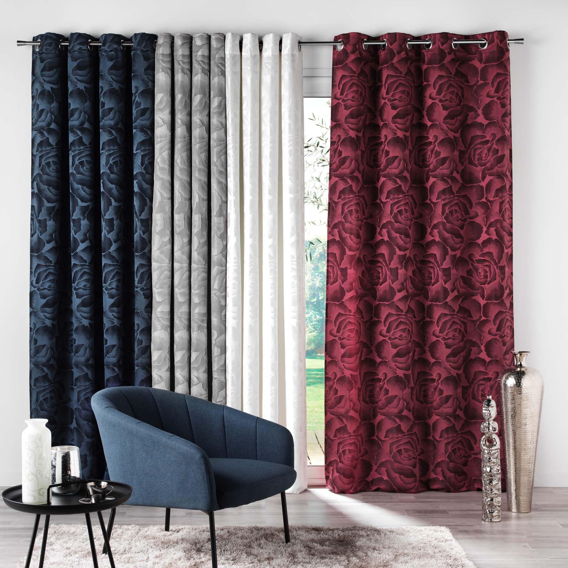 Draperie Rosalina Bordeaux, 140 x 280 cm (1)