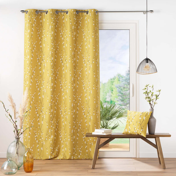 Draperie Sakura Galben, 140 x 260 cm (1)