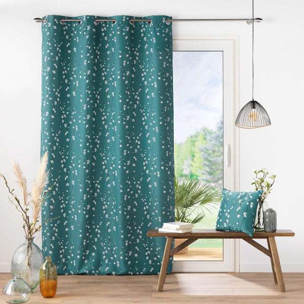 Draperie Sakura Verde, 140 x 260 cm (1)