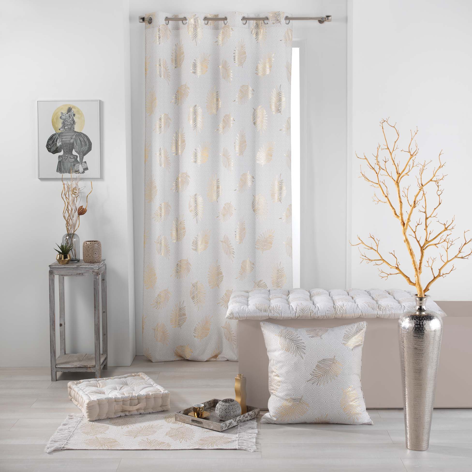 Draperie Sunny Gold Bej, 140 x 260 cm (1)