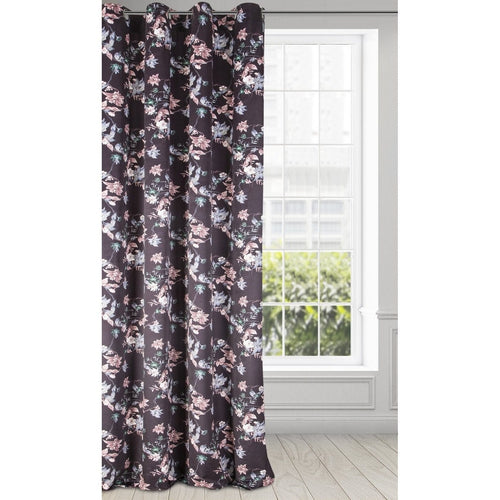 BFSummer Draperie Tulia Velvet Grafit / Roz, 140 x 250 cm, 1 bucata