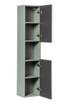 Dulap baie inalt cu 2 usi, Line Verde, l30xA25xH140 cm (2)
