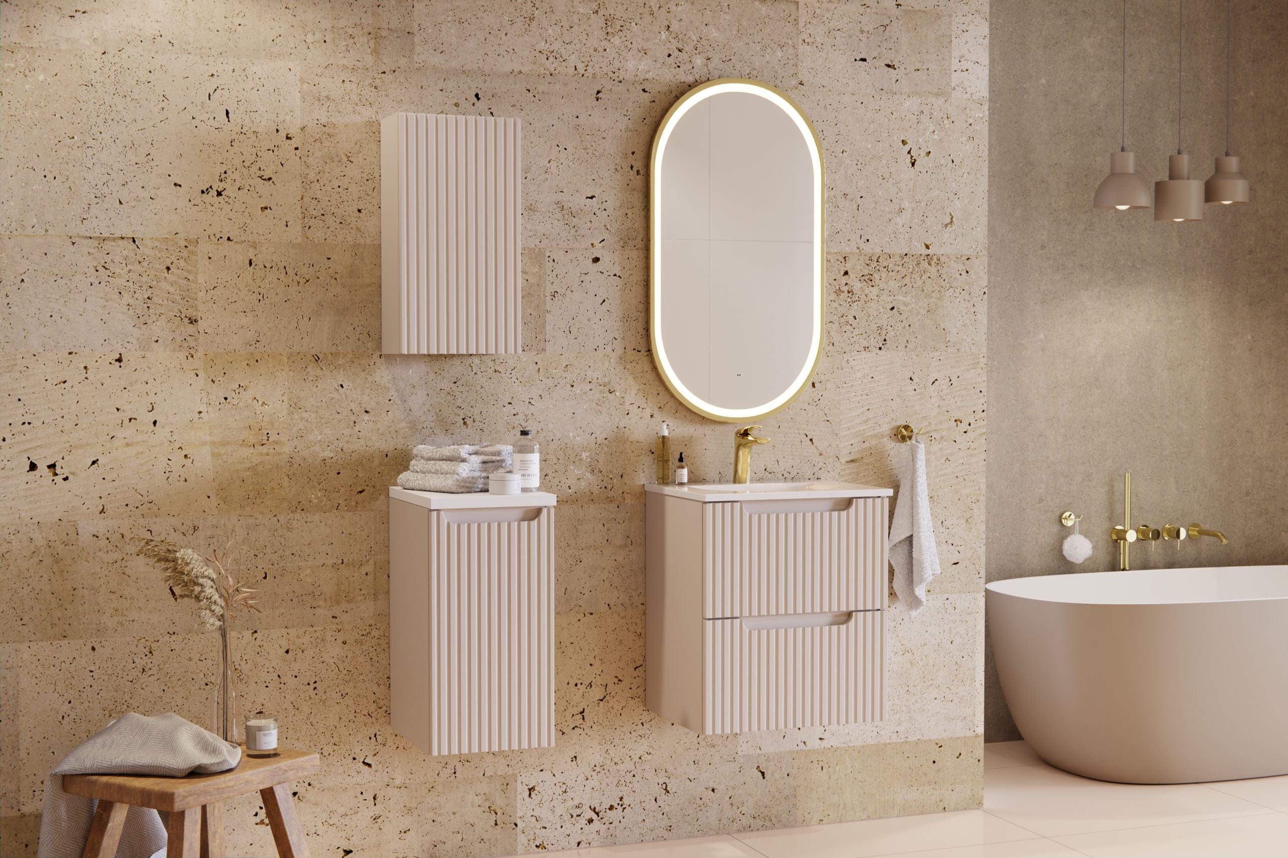 Dulap baie suspendat cu 1 usa, Nova Bej, l20xA18,9xH57 cm (3)