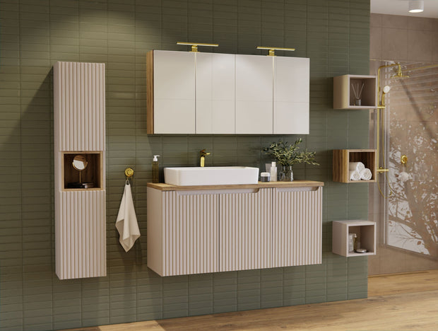 Dulap baie suspendat din pal si MDF, Nova Stejar, l26,7xA21,3xH27,9 cm (2)