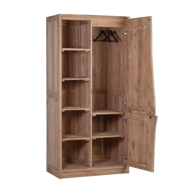 Moycor Dulap din lemn, cu 2 usi, Atlanta Natural, l90xA50xH190 cm