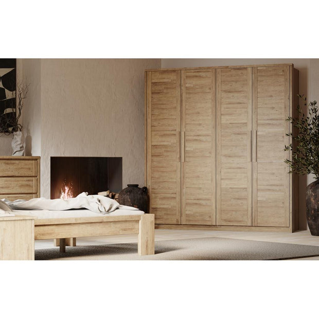 Olivia Living Dulap din lemn cu 4 usi, Timo 4T WG Stejar Rustic, l203xA65xH220 cm