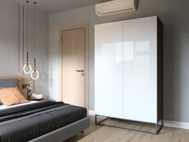 Eltap Dulap din MDF, cu 2 usi, Avorio Alb / Stejar, l120xA60xH200 cm