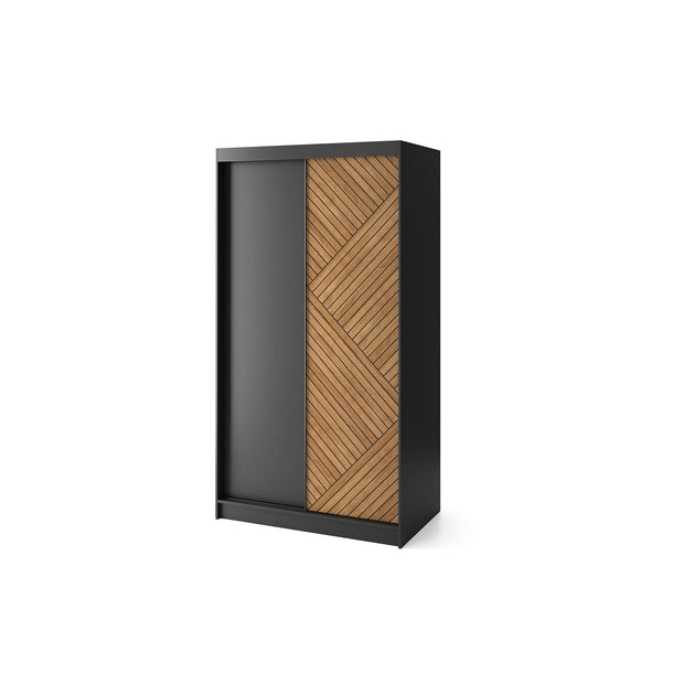 Eltap Dulap din MDF, cu 2 usi glisante, Marrphy II Stejar / Negru, l120xA60xH220 cm