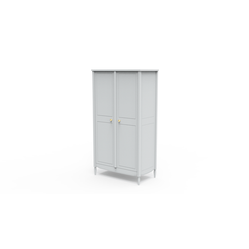 Theo Bebe Dulap din MDF si lemn, cu 2 usi, pentru bebe, Lafayette Gri, l95xA52xH175 cm