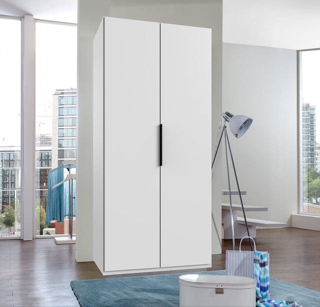 Wimex Dulap din pal, cu 2 usi, Level36 Black A Alb, l100xA58xH216 cm