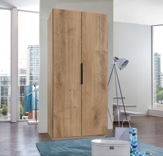 Wimex Dulap din pal, cu 2 usi, Level36 Black A Stejar, l100xA58xH216 cm